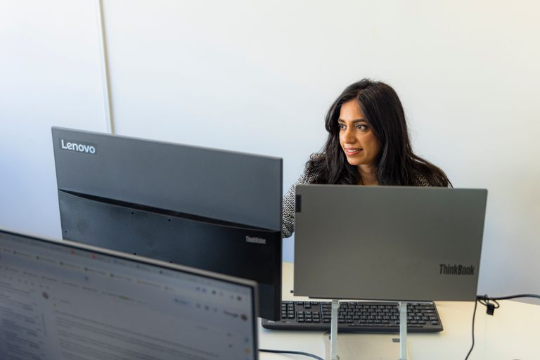 Person working at a computer