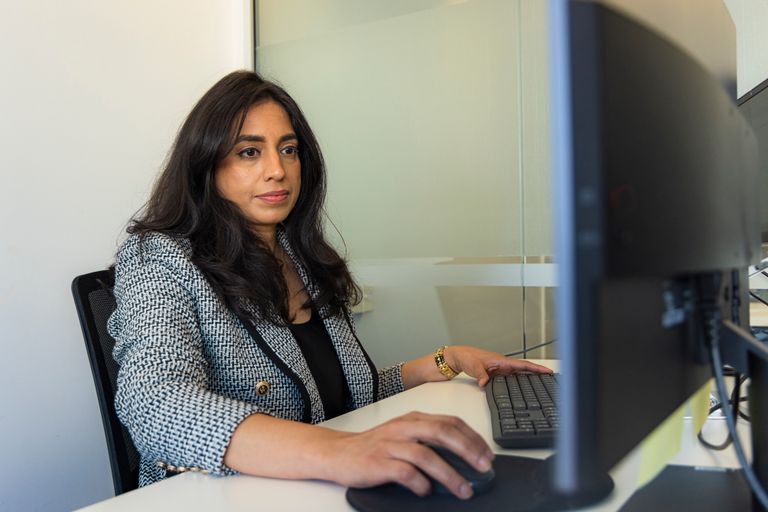 Person working at a computer