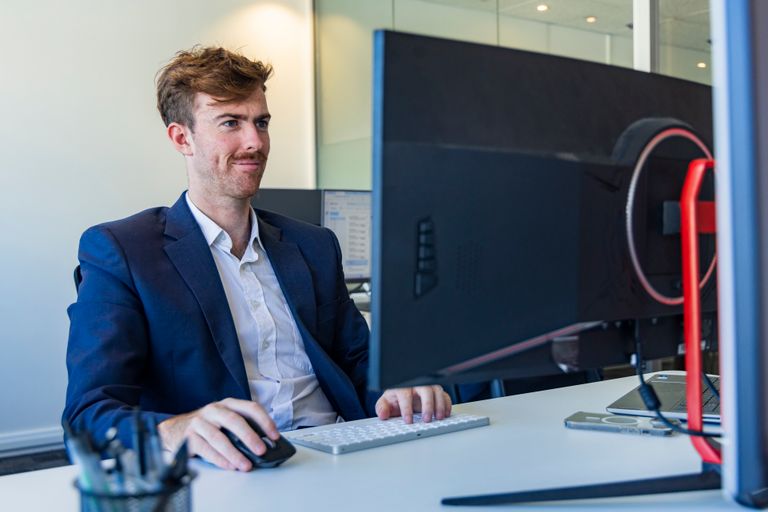 Person working at a computer